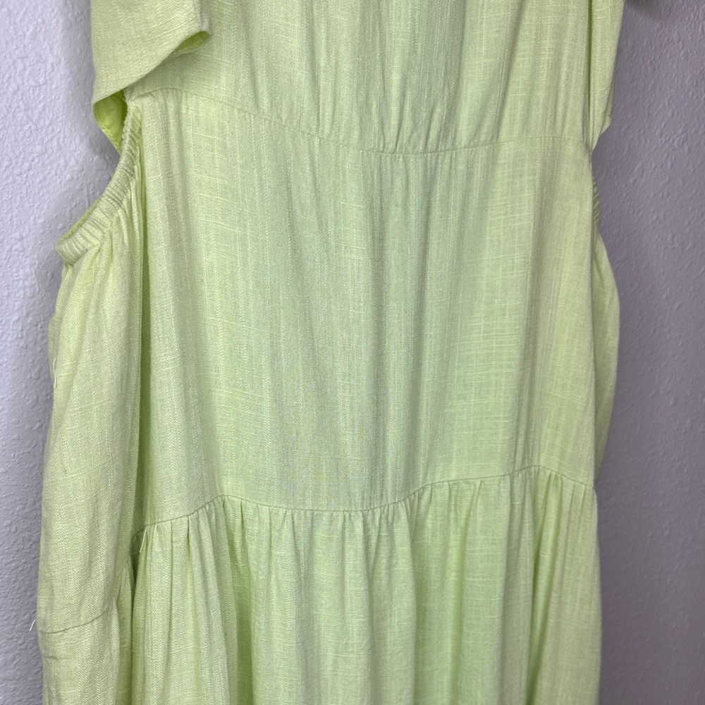 Greylin Cutout Midi A Line Dress Celery Green - Large - Picture 7 of 17